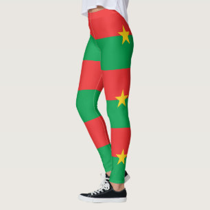 Leggings da Bandeira Patriótica do Burquina Fasso