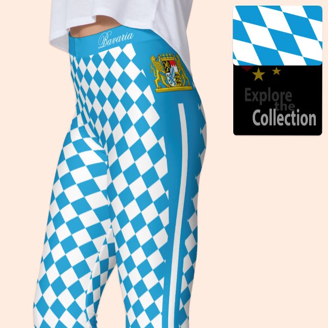 Leggings da Baviera, moda premium, Bandeira da Bav (Criador carregado)