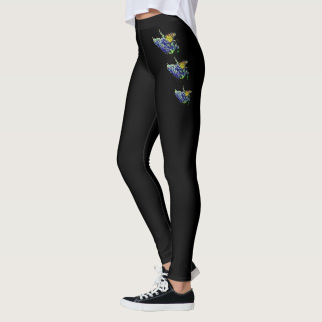 Leggings da borboleta-monarca-negra (Esquerda)