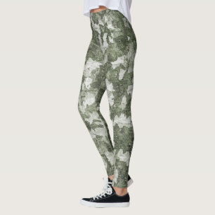 Leggings da Camuflagem Verde (Camo)