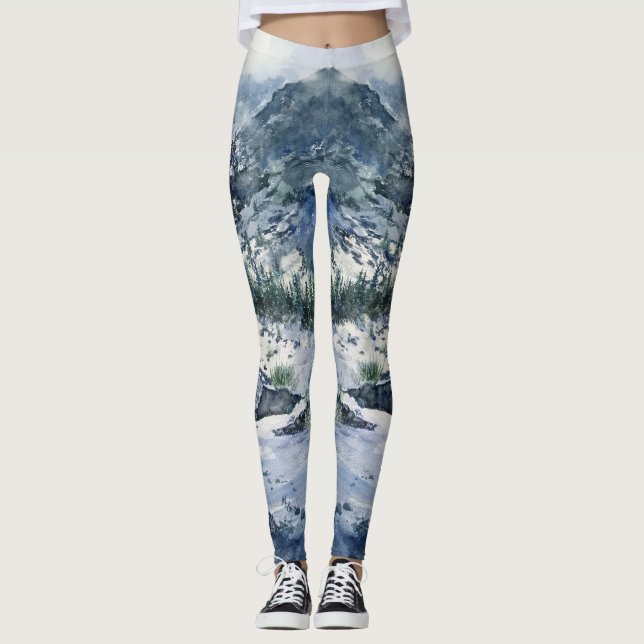 Leggings da Cena de Montanha (Frente)