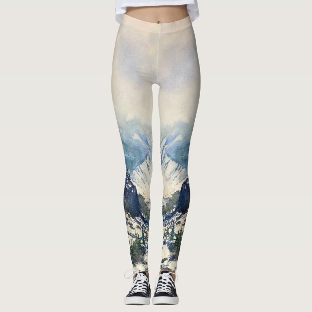 Leggings da Cena de Montanha (Frente)