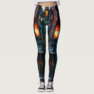 Leggings da Cidade da Fantasia Surreal - Mestre em