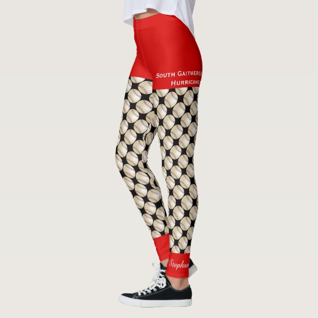 Leggings da equipe de beisebol com Shorts vermelho (Esquerda)