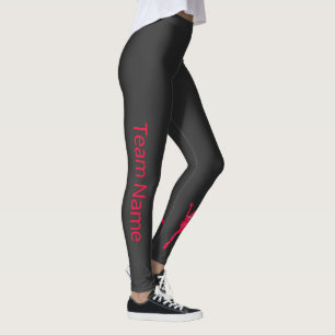 Leggings da equipe de patinação sincronizada - a