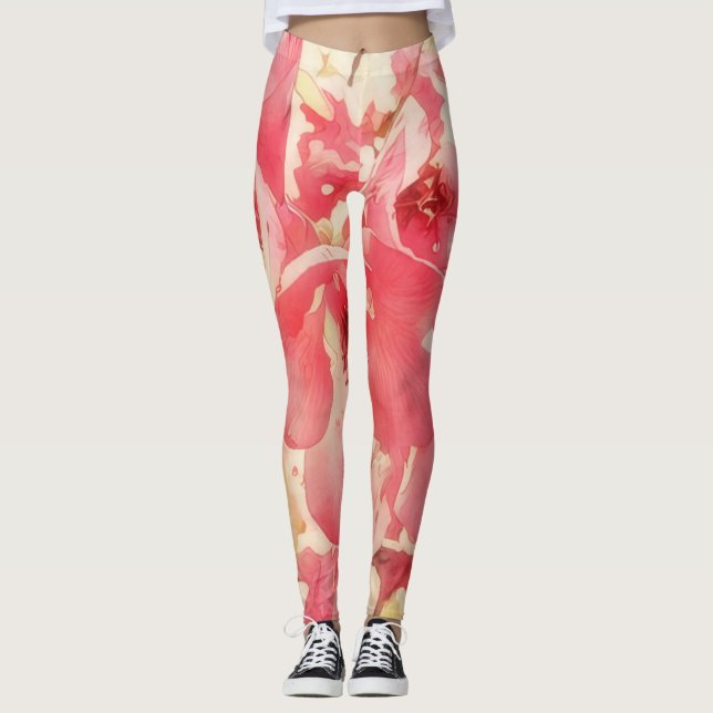 Leggings da Flor de Primavera do Quince (Frente)