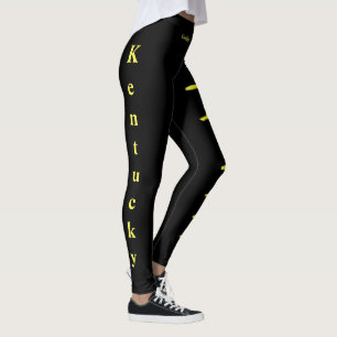 Leggings da Flor do Estado Negro de Goldenrod