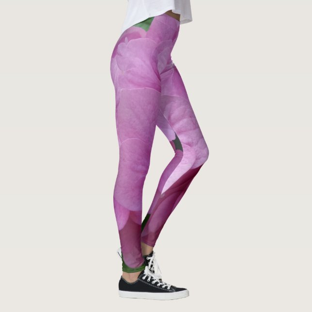 Leggings da Flor Hidrangea Rosa (Direita)