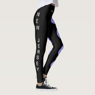 Leggings da Flor Violeta Black New Jersey