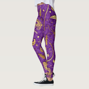 Leggings da Moda Mascarada do Mardi Gras