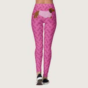 Leggings Dachshund Rosa
