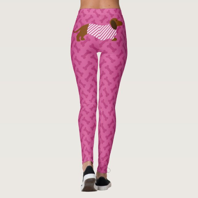 Leggings Dachshund Rosa (Verso)