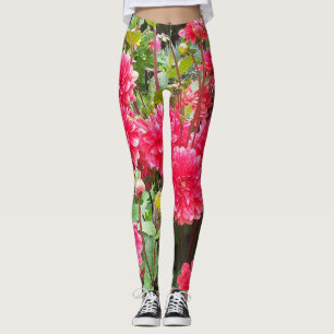 Leggings Dahlias Rosa Profundo