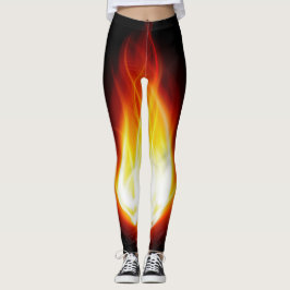 Leggings das chamas brilhantes