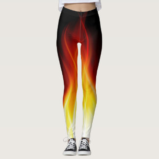 Leggings das chamas brilhantes