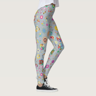 Leggings das flores da primavera