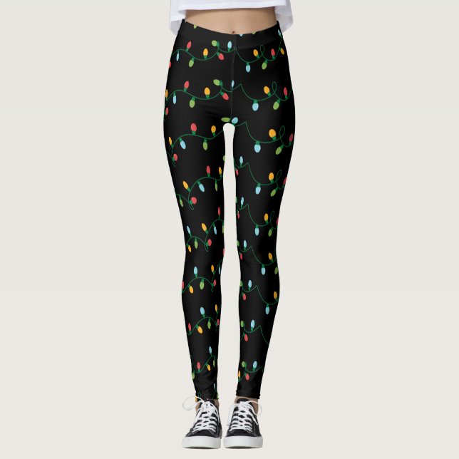 Leggings das luzes de Natal #HolidayZ (Frente)