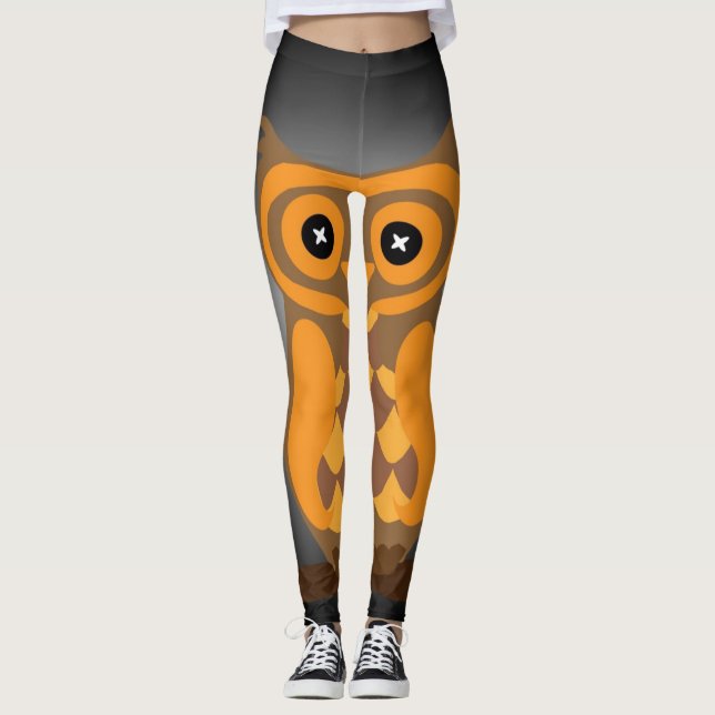 Leggings das mulheres de coruja (Frente)