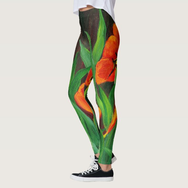 Leggings das Tulipas Vermelhas (Esquerda)