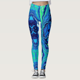 Leggings de abertura azul