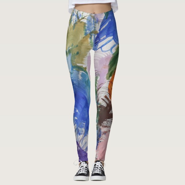 Leggings de abertura de cores (Frente)
