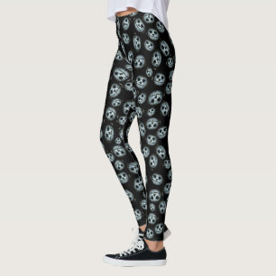 Leggings de abóbora do Halloween branco assustador