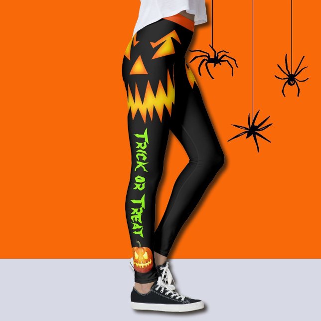 Leggings de abóbora do Halloween Calças de ioga fe (Criador carregado)
