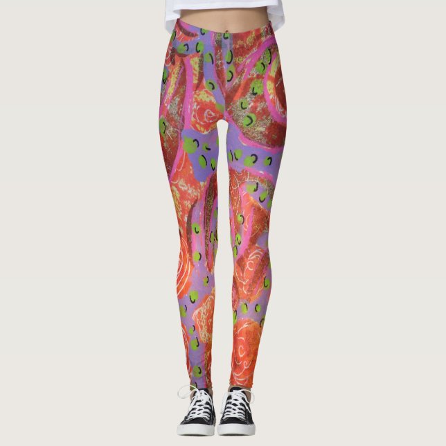 Leggings de abstrato Art (Frente)