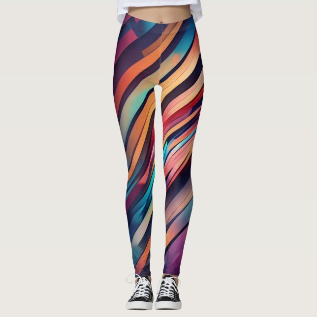Leggings de abstrato art. (Frente)