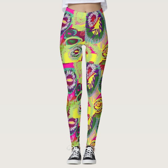 Leggings de abstrato Art (Frente)