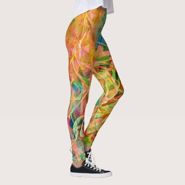 Leggings de Abstrato art coloridas (Direita)