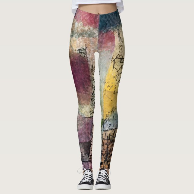 Leggings de abstrato Art - Estilo Wearable Paul Kl (Frente)