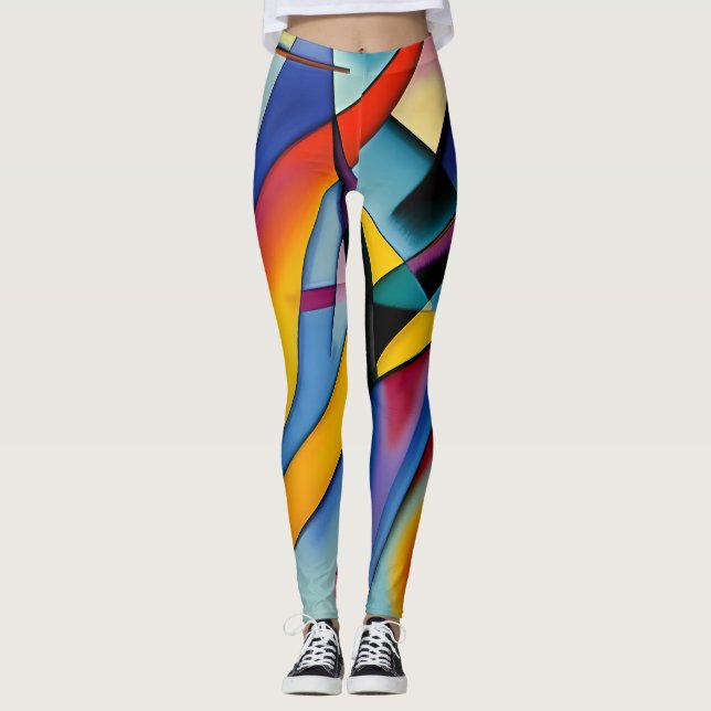 Leggings de abstrato Art (Kandinsky) (Frente)