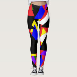 Leggings de Abstrato com várias cores