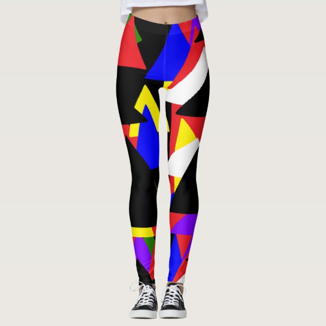 Leggings de Abstrato com várias cores (Frente)