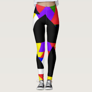 Leggings de Abstrato com várias cores