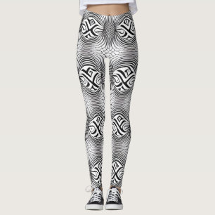 Leggings de Abstrato de arte lindas e tradicionais