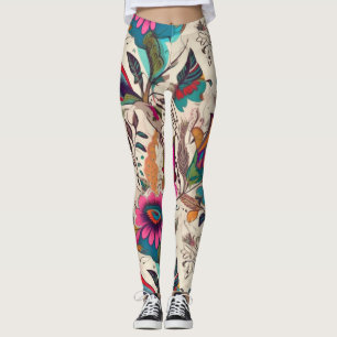 Leggings de Abstrato de arte lindas e tradicionais