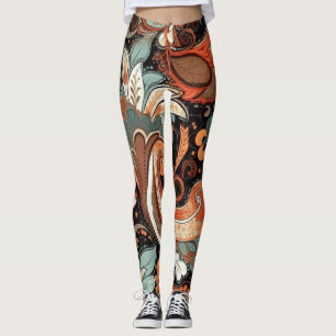 Leggings de Abstrato de arte lindas e tradicionais