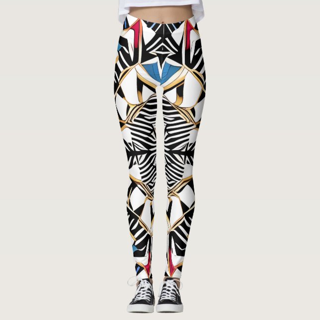 Leggings de Abstrato de arte lindas e tradicionais (Frente)