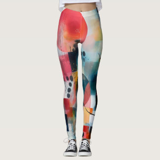 Leggings de Abstrato de arte lindas e tradicionais