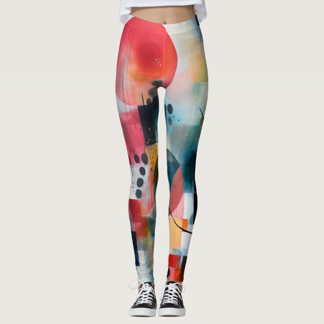 Leggings de Abstrato de arte lindas e tradicionais (Frente)