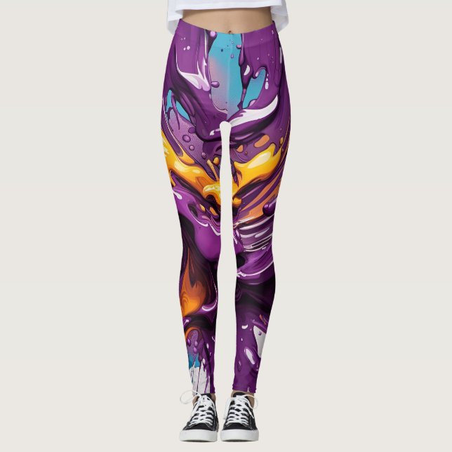 Leggings de Abstrato de arte lindas e tradicionais (Frente)