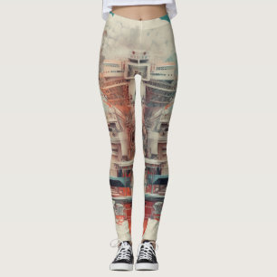 Leggings de Abstrato de arte lindas e tradicionais