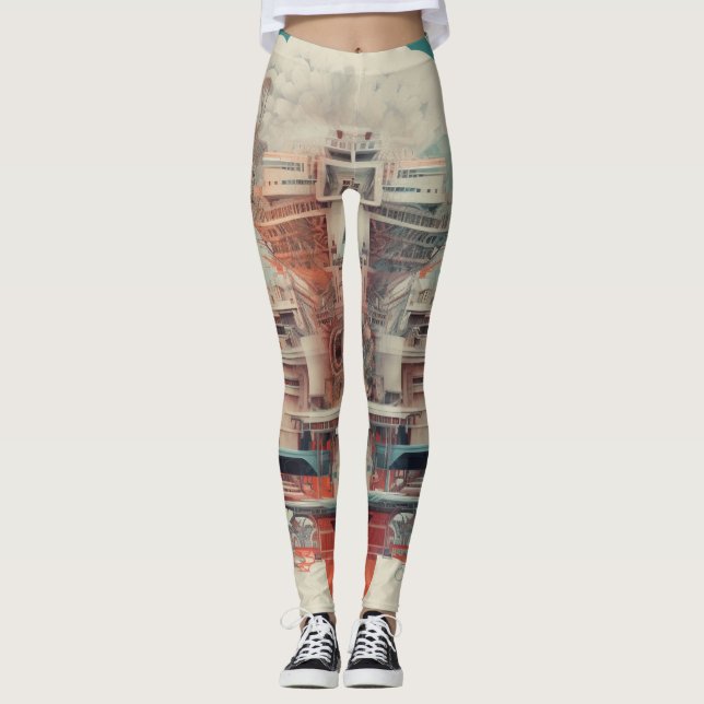Leggings de Abstrato de arte lindas e tradicionais (Frente)