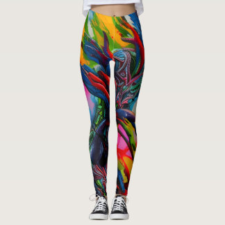 Leggings de Abstrato de arte lindas e tradicionais