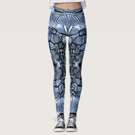 Leggings de Abstrato de arte lindas e tradicionais