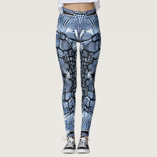 Leggings de Abstrato de arte lindas e tradicionais