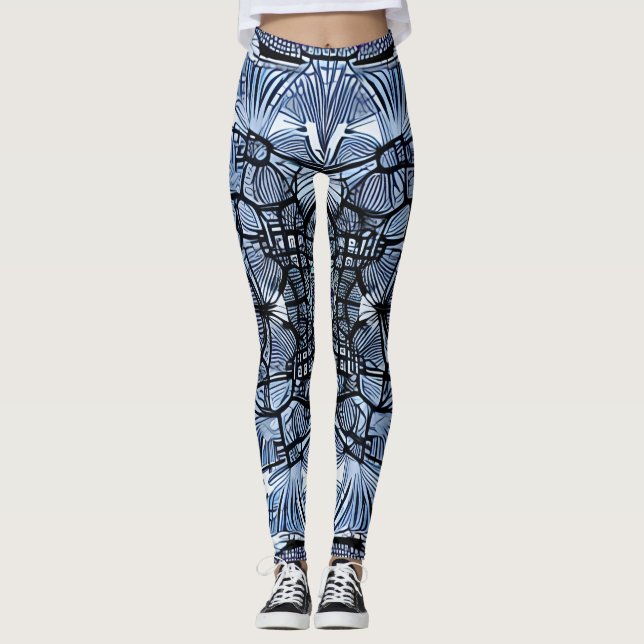 Leggings de Abstrato de arte lindas e tradicionais (Frente)