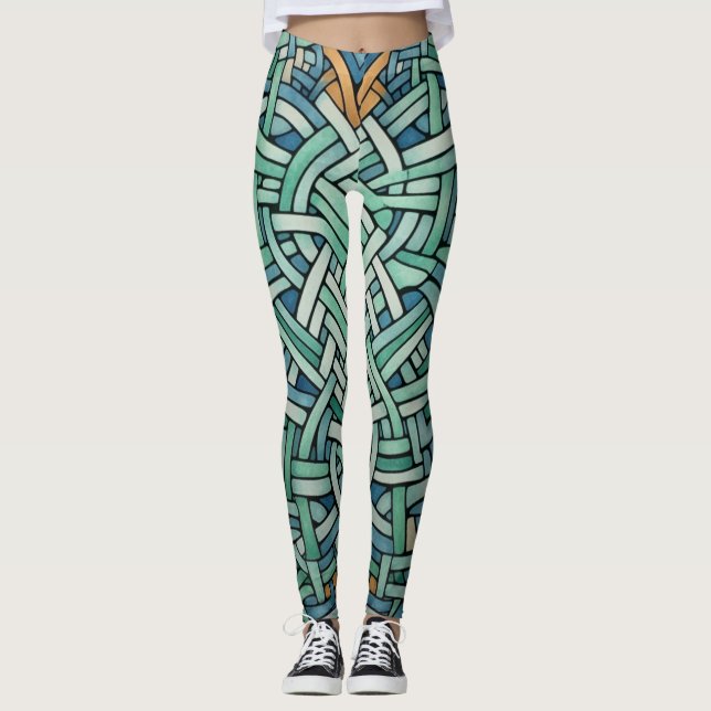 Leggings de Abstrato de arte lindas e tradicionais (Frente)